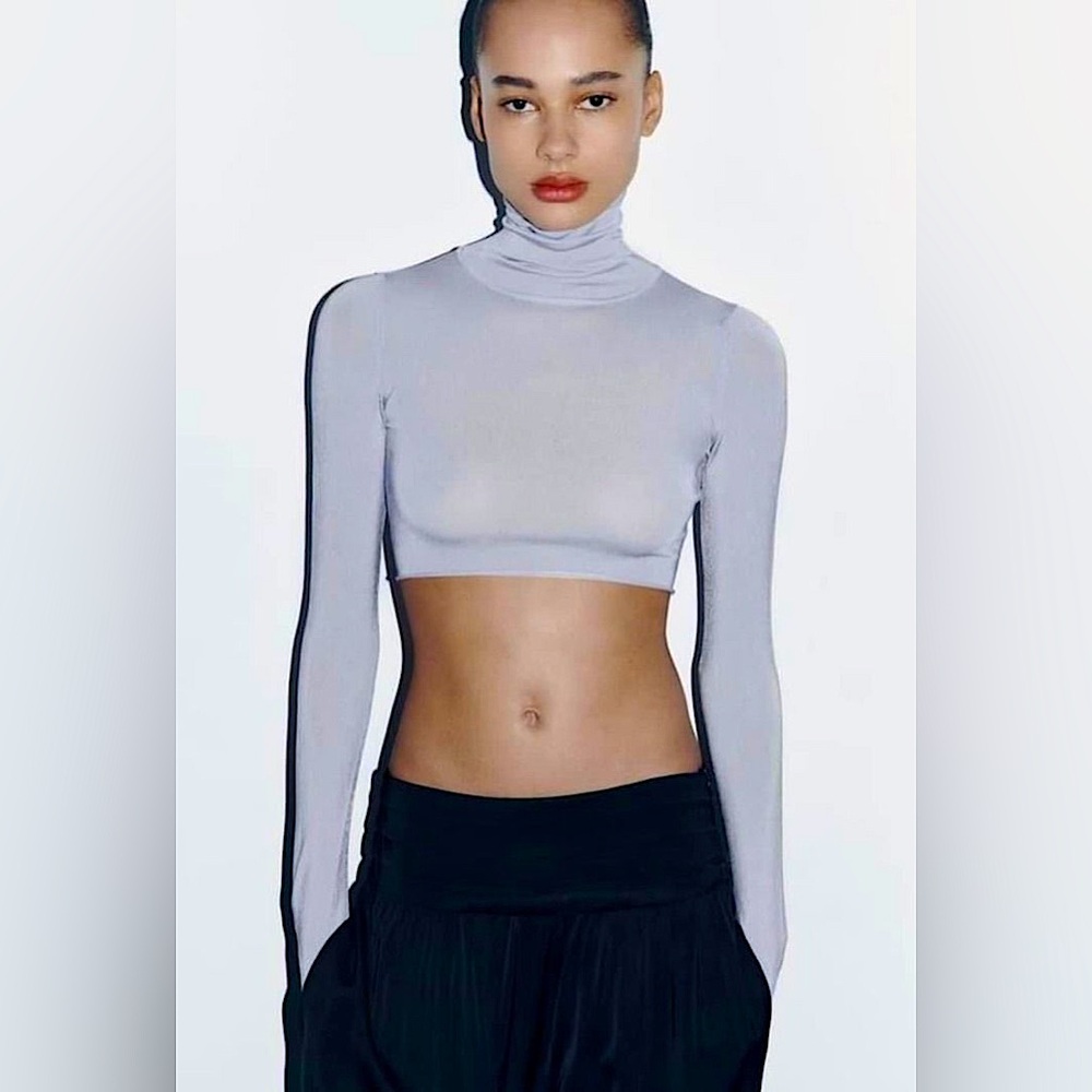 ZARA SHIMMER KNIT SWEATER